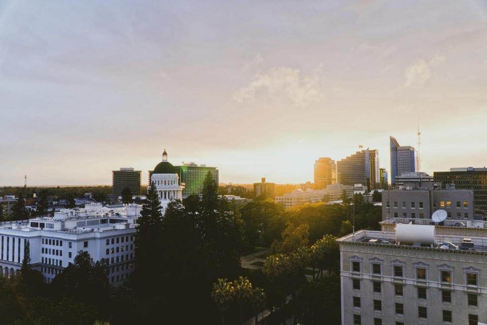 aerial photography of city
