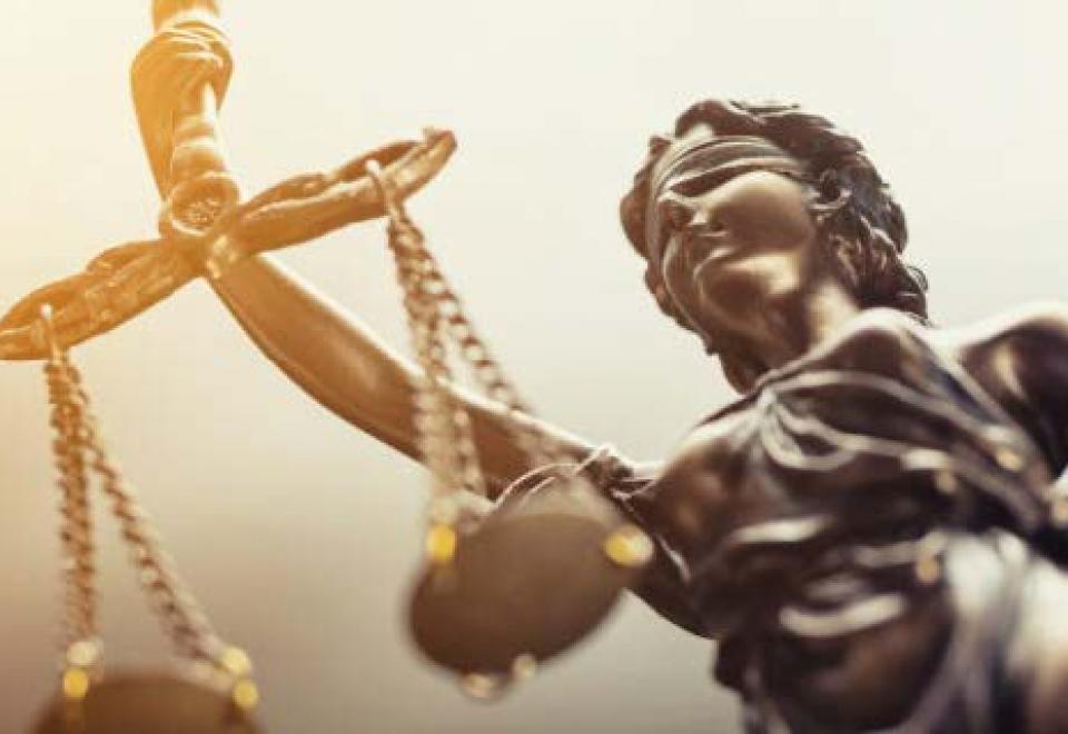 Lady Justice holding scales